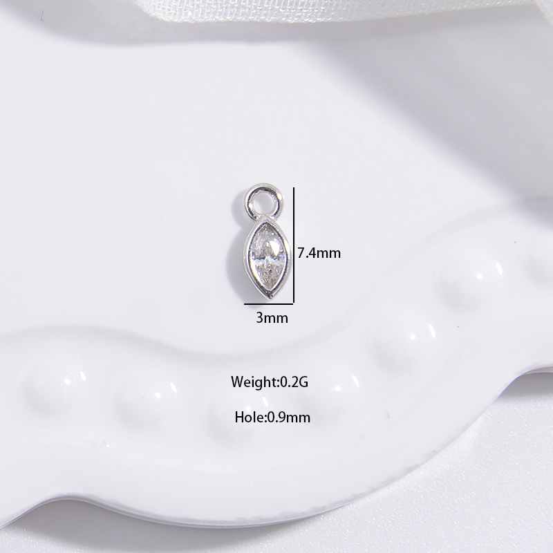2 uds S925 ojos de plata esterlina Ellispe corazón pequeños dijes DIY collar pendientes para fabricación de joyería accesorios al por mayor SD12