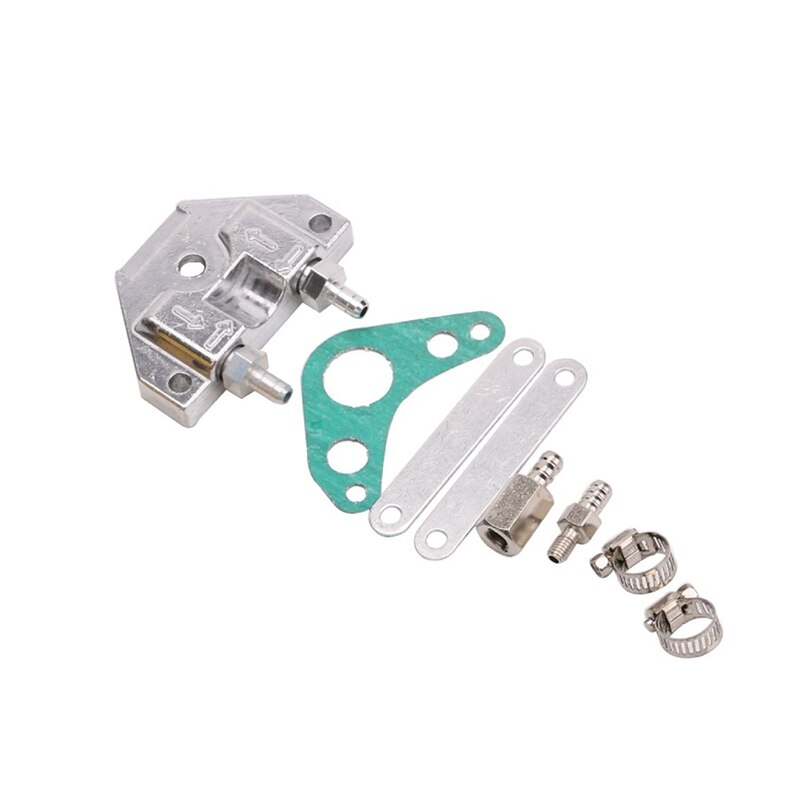 Universele motorfiets cnc motoroliekoeler koelradiator kit voor 50cc 110cc 125cc 140cc 150cc atv pit pro trail dirt zilver