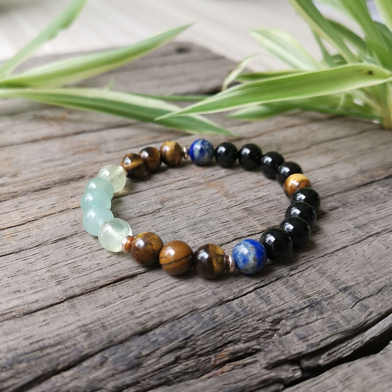 8 millimetri Perline di Pietra, Lapis, Occhio di Tigre, Verde Speranza di Preghiera, JapaMala impostato, Gioielli Spirituale, la meditazione, ispiratore,108 perline Mala