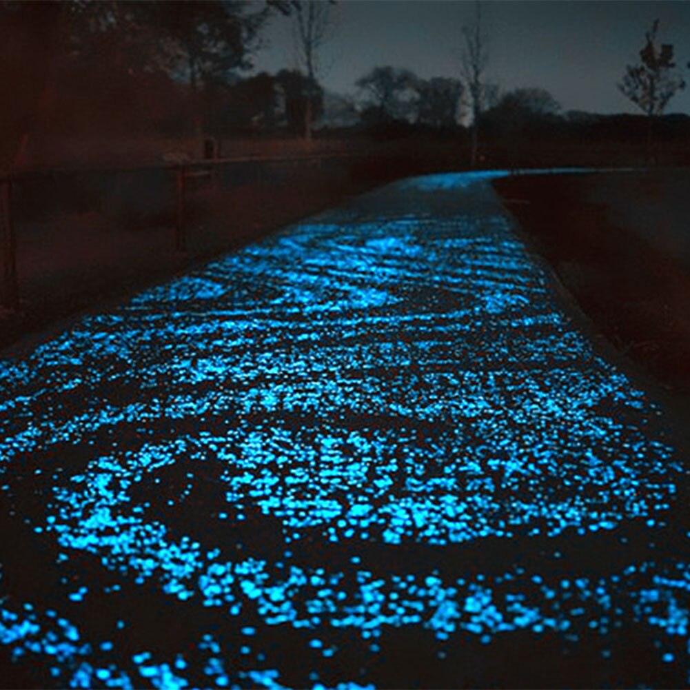 100pcs Glow in the Dark Garden Pebbles Glow Stones Rocks for Walkways Garden Path Patio Lawn Garden Yard Decor Luminous Stones