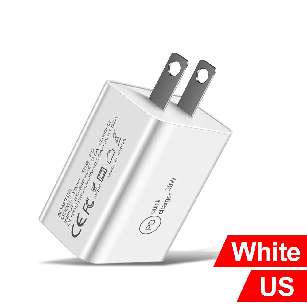 Schnellladegerät 20w pd typ-c netzteil eu/us/uk stecker für iphone 12, 11 pro max, xs, huawei  p40, ipad pro, samsung ladegerät: 4