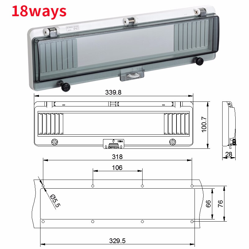 Circuit Breaker Transparent Waterproof Box Window Distribution Box Protect Window Cover Monitor Observation Window Switch Ip67: 18