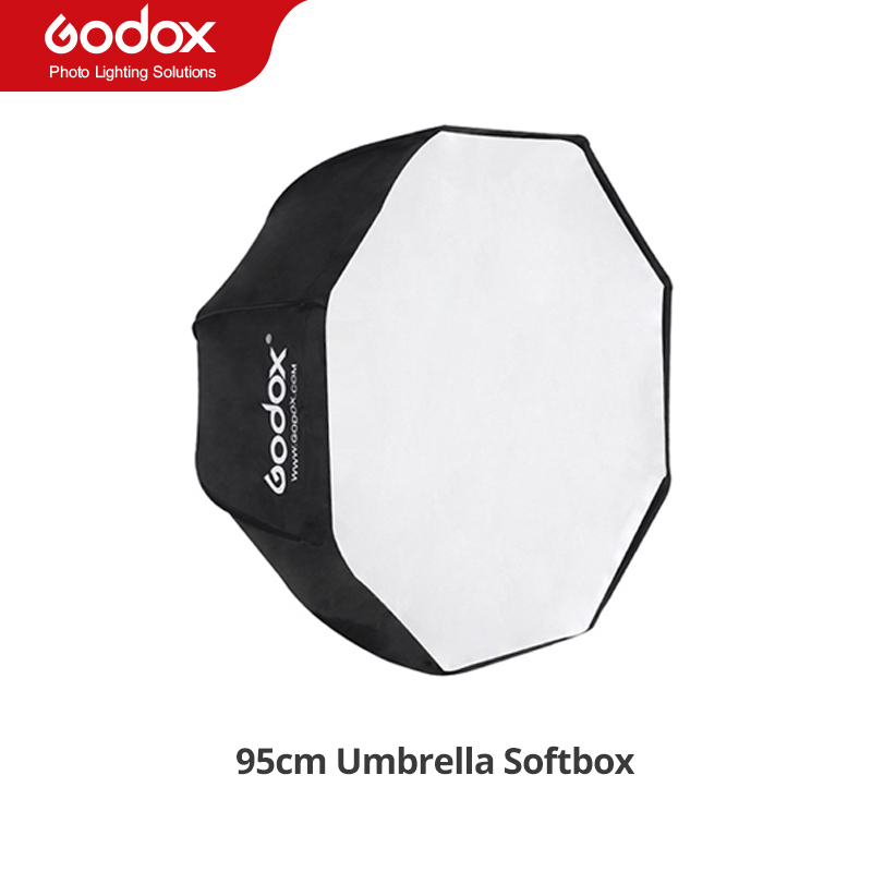 Godox softbox guarda-chuva portátil de 95cm, 37.5 polegadas com grade de favo de mel, suporte de luz, suporte de sapato para flash speedlight, imperdível: Kit 5