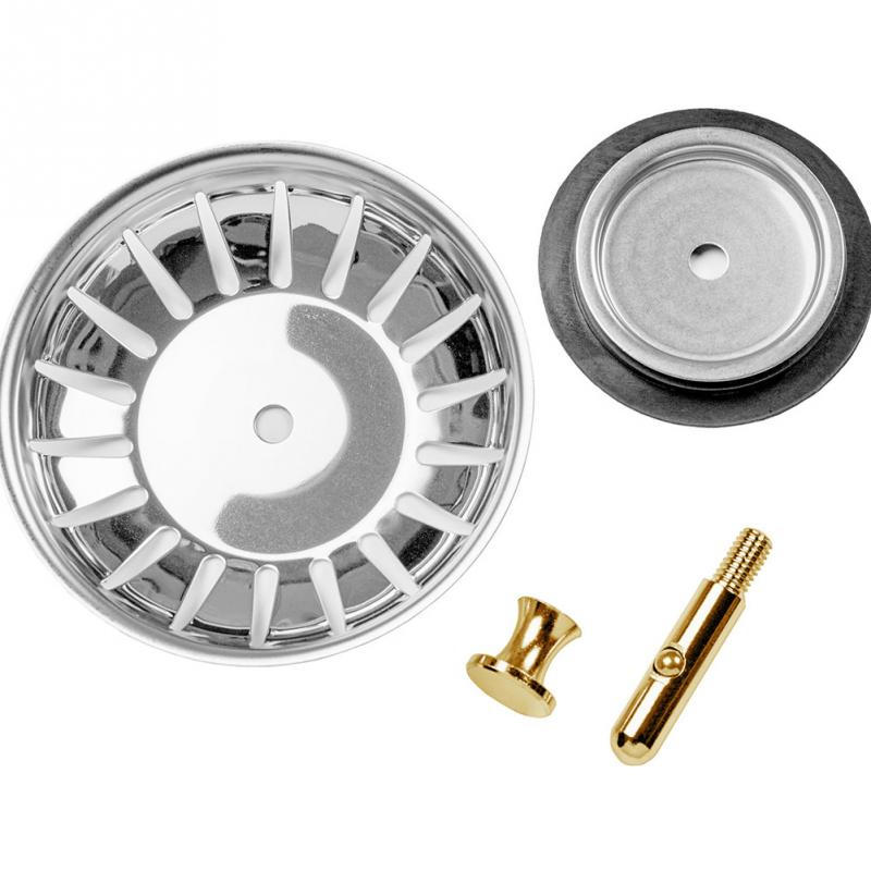 5 pièces en acier inoxydable cuisine évier passoire bouchon égout déchets bouchon évier filtre salle de bains capteur de cheveux lavabo accessoires