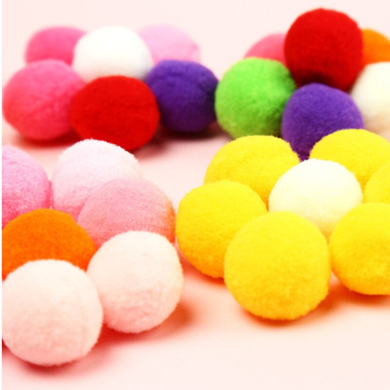 300Pcs Weiche Runde Flauschigen Pompons Ball 10/15/20/25mm Handwerk Filz Kugeln Gemischt Farbe DIY Dekoration Weichen Pom Nähen Stoff Liefert