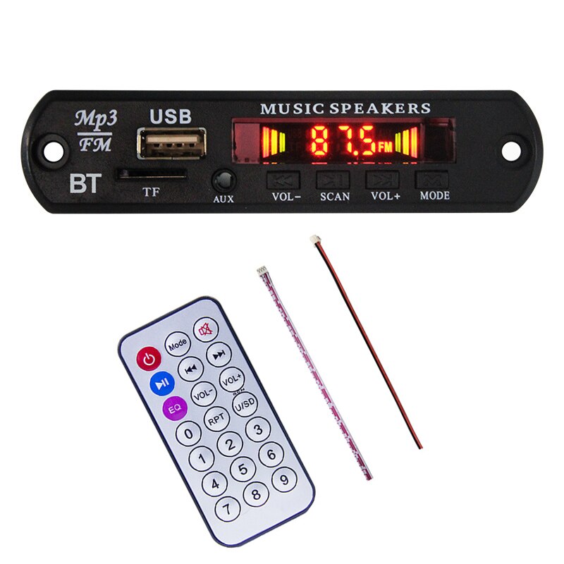 12V Bluetooth Mp3 Decoder Board Mp3 Speler Car Kit Fm Radio Tf Usb Wma Aux O Ontvanger
