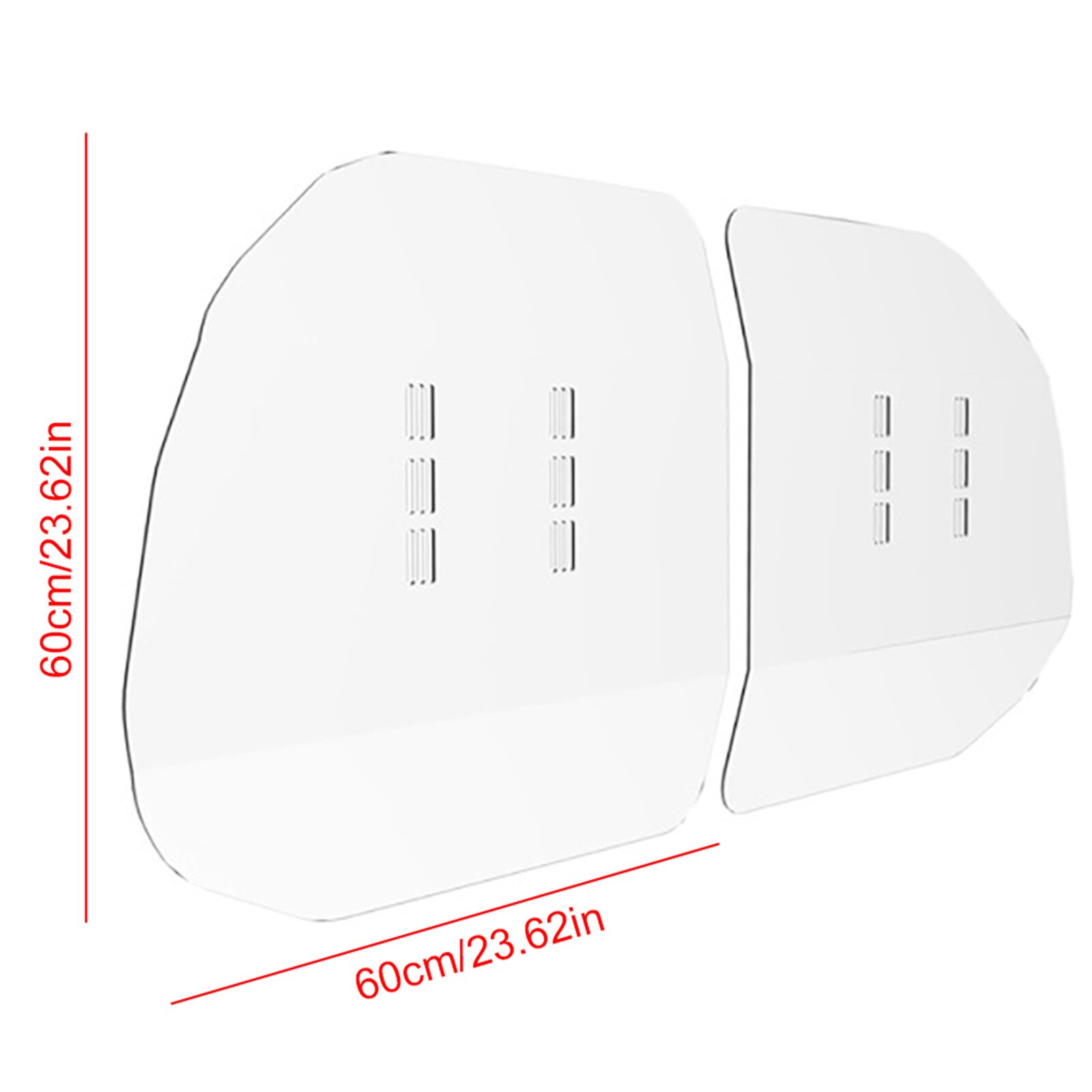 2Pcs Acrylic Car Protective Shield Completely Wrap Transparent Automotive Isolation Film Cover Splash Prevention Partition Board