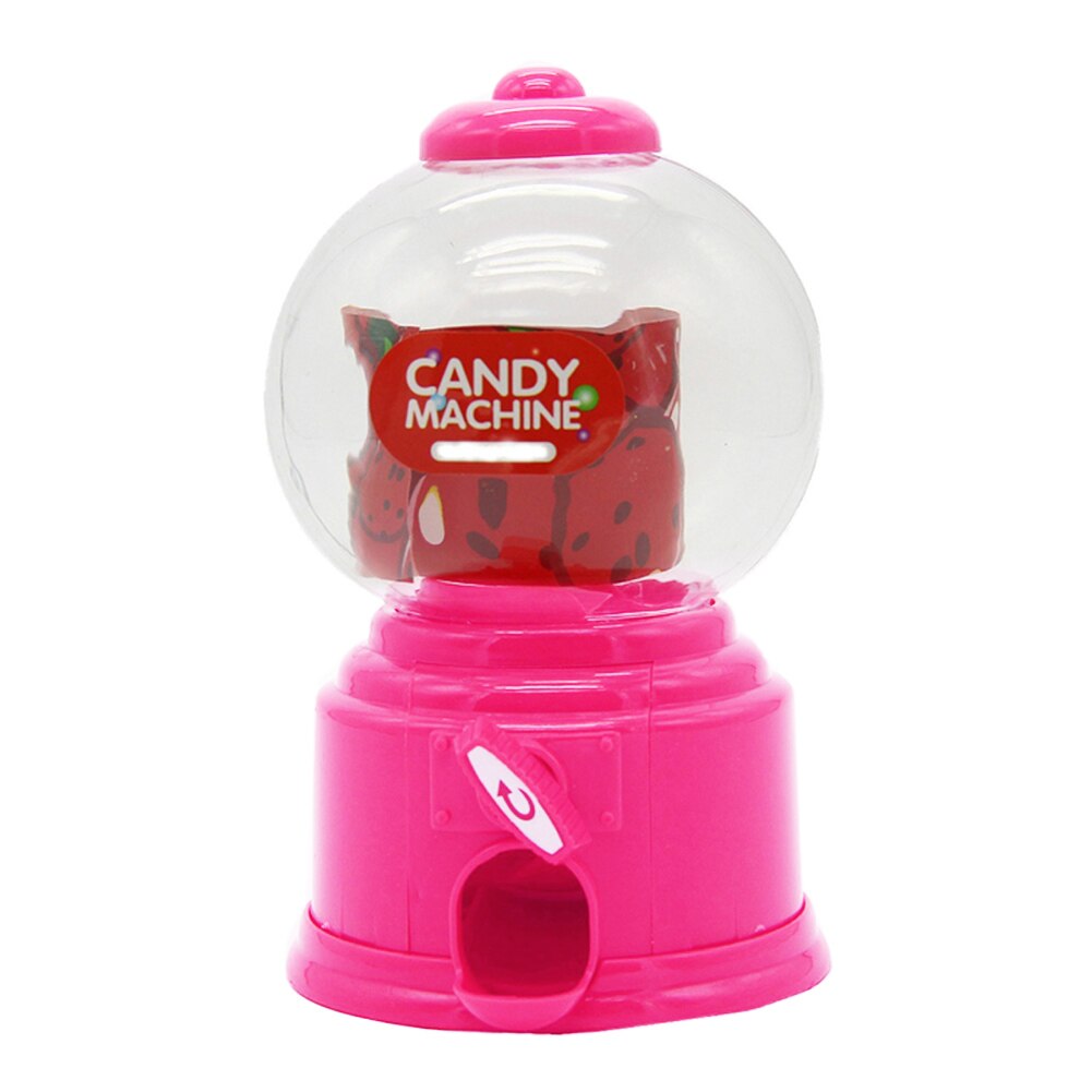 Sød sød mini slik maskine boble tyggegummi dispenser mønt bank børn legetøj børn  lo88: Lyserød