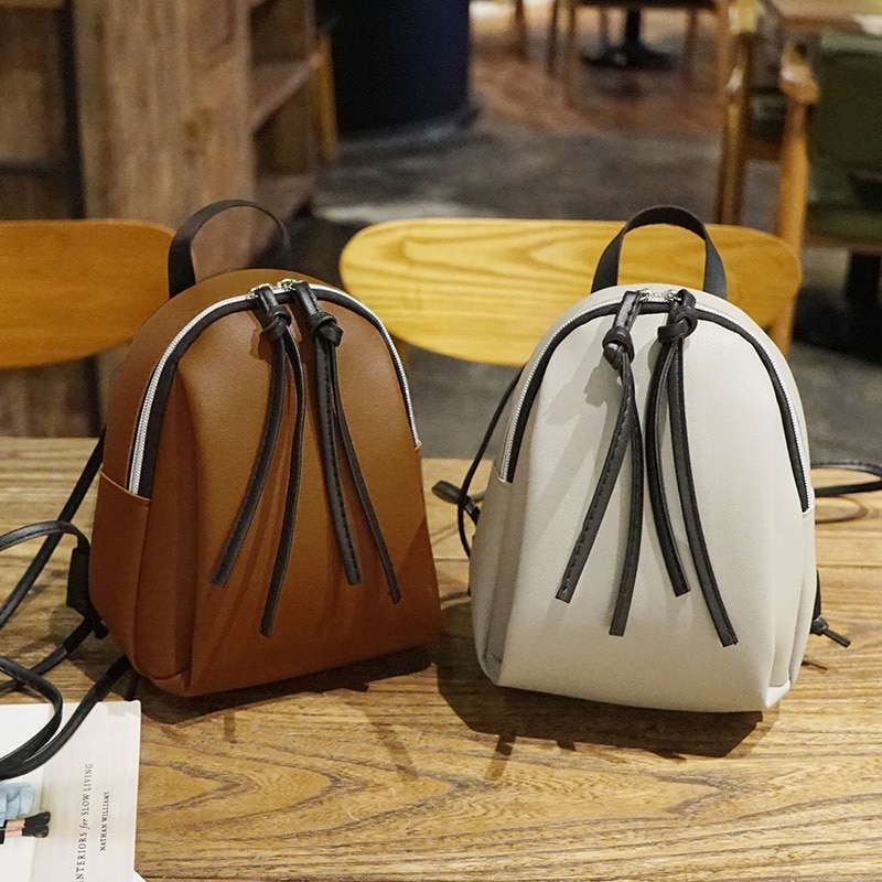 Small Backpack Women Leather Shoulder Bag Summer Multi-Function Mini Backpacks Female School Bagpack Bag for Teenage Grils