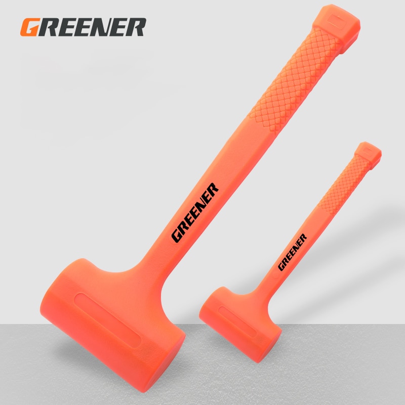 Groener Dubbele Rubber Hamer Tegel Decoratie Multifunctionele Floor Plastic Inelastische Rubber Mallet Montage Hamer Handgereedschap