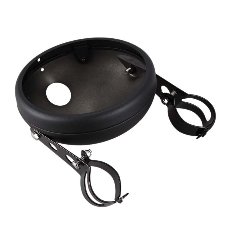 7 Inch Zwarte Koplamp Behuizing Universele Motorfiets Koplamp Montage Beugel Verstelbare Led Koplamp Beugel