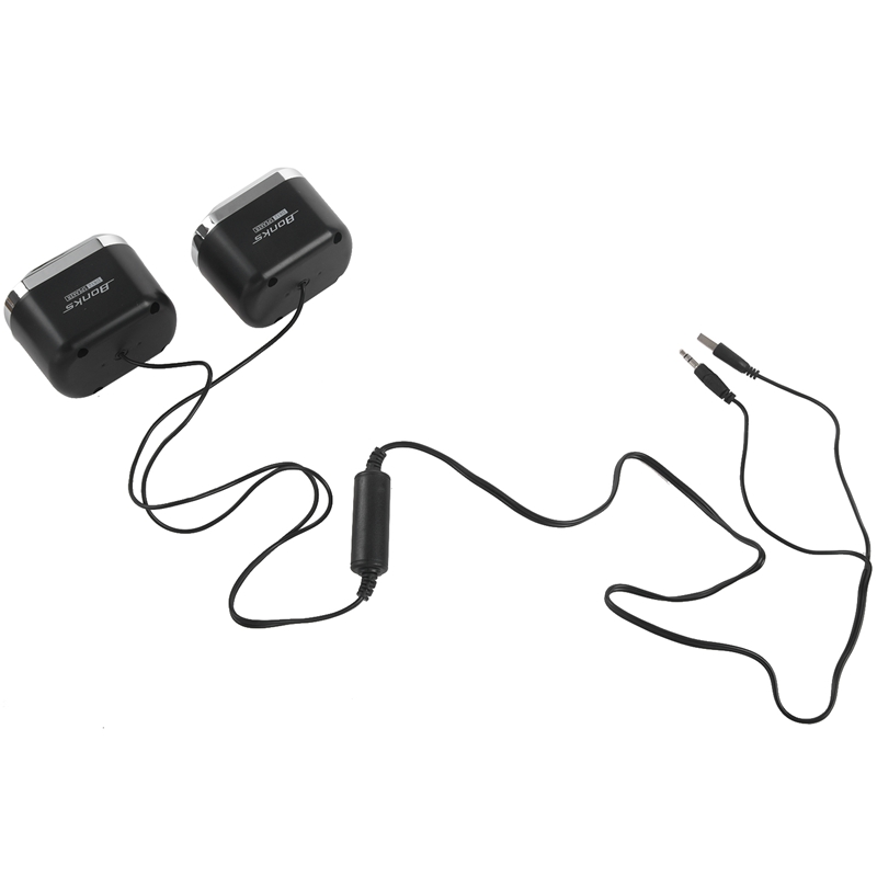 USB 2.0 Notebook Speakers Wired Stereo Mini Computer Speaker for Desktop Laptop Notebook PC MP3 MP4 3.5mm AUX IN black