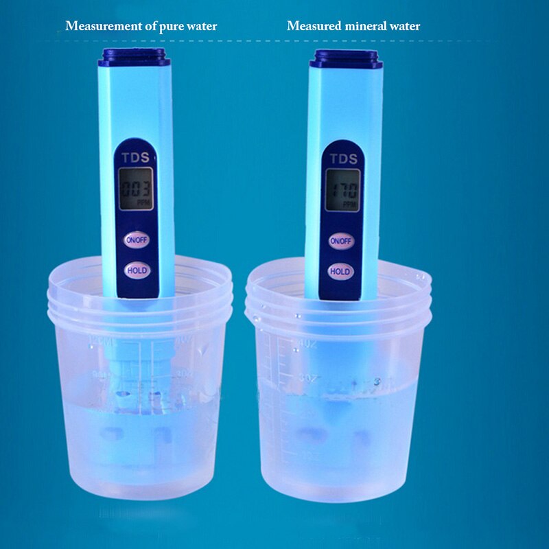 Lcd tds meter ec tester lcd display temperatur pen vand test måleværktøj til swimmingpool