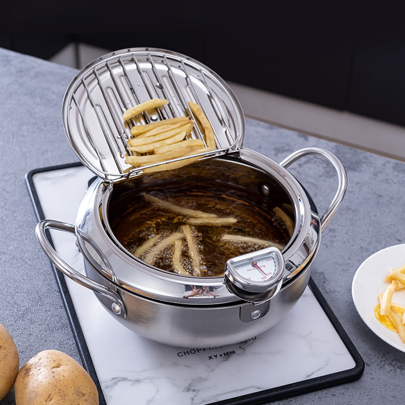 Mamma Hand Keuken Frituren Pot Thermometre Tempura Friteuse Pan Temperatuurregeling Gebakken Kip Pot Koken Gereedschap
