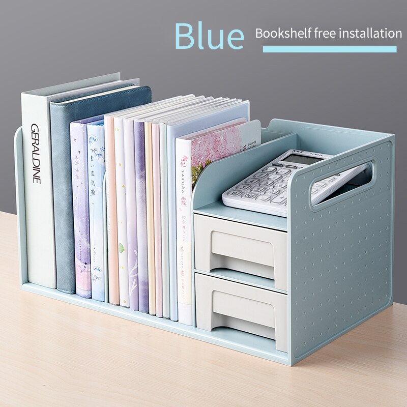 drawer book storage box student file organizer dormitory desktop debris rack book holder bookends office accessories: Upgrade B