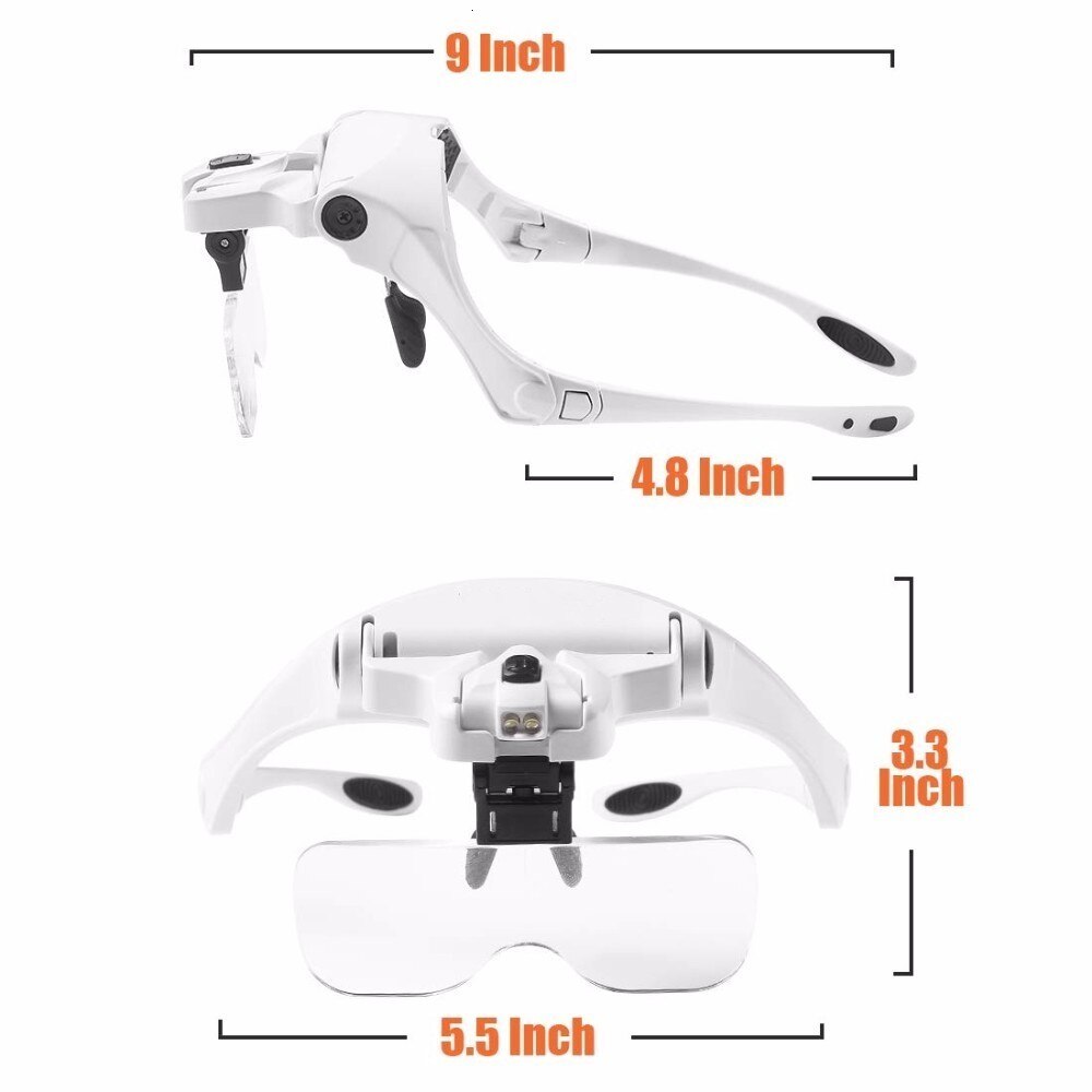 Magnifying Lamp Glass With Reading Led Lights Dental Glasses Magnifier Soldering Tools Magnifiers Jewelers Loupe Loupes Hand Job