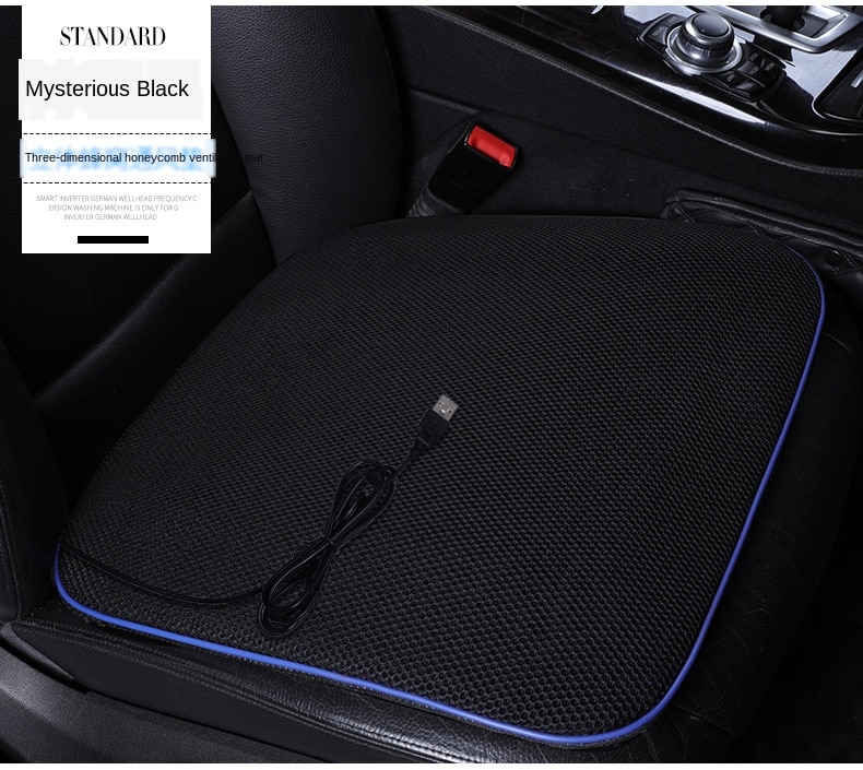 Cojín de ventilador de aire para asiento de coche, almohadilla de ventilación, USB, para silla de oficina