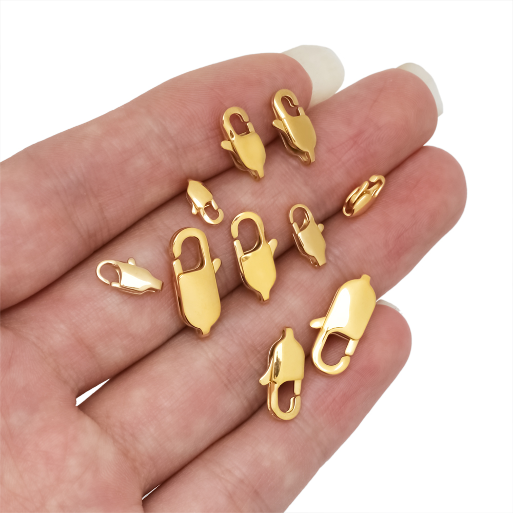 10 Stuks Rvs Polijsten Rechthoek Kreeft Sluitingen Haken Eindsluitingen Connectors Voor Diy Sieraden Maken Benodigdheden In Bulk