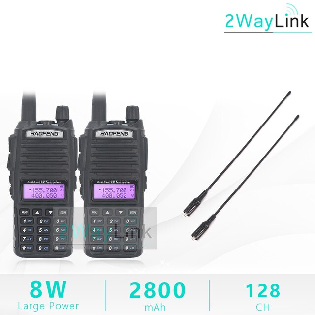 2 stücke UV-82 5W 8W Walkie Talkie Optional Baofeng Radio UV82 Dual PTT Zwei Weg Radio Dual Band UHF VHF Radio 10 KM Baofeng UV-82 HP: hinzufügen 771