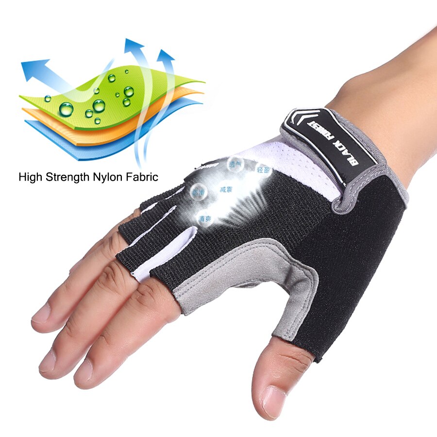 Guantes antideslizantes de medio dedo para levantamiento de pesas y fitness, guantes para ciclismo al aire libre, guantes para bicicleta de montaña, guantes para andar en bicicleta