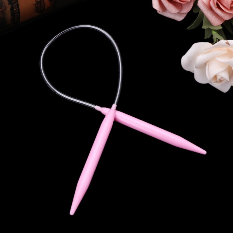 12x Plastic Circular Knitting Needle Crochet Set Craft Multicolor Tube 40cm 80cm Crafts Sewing Tools Accessory
