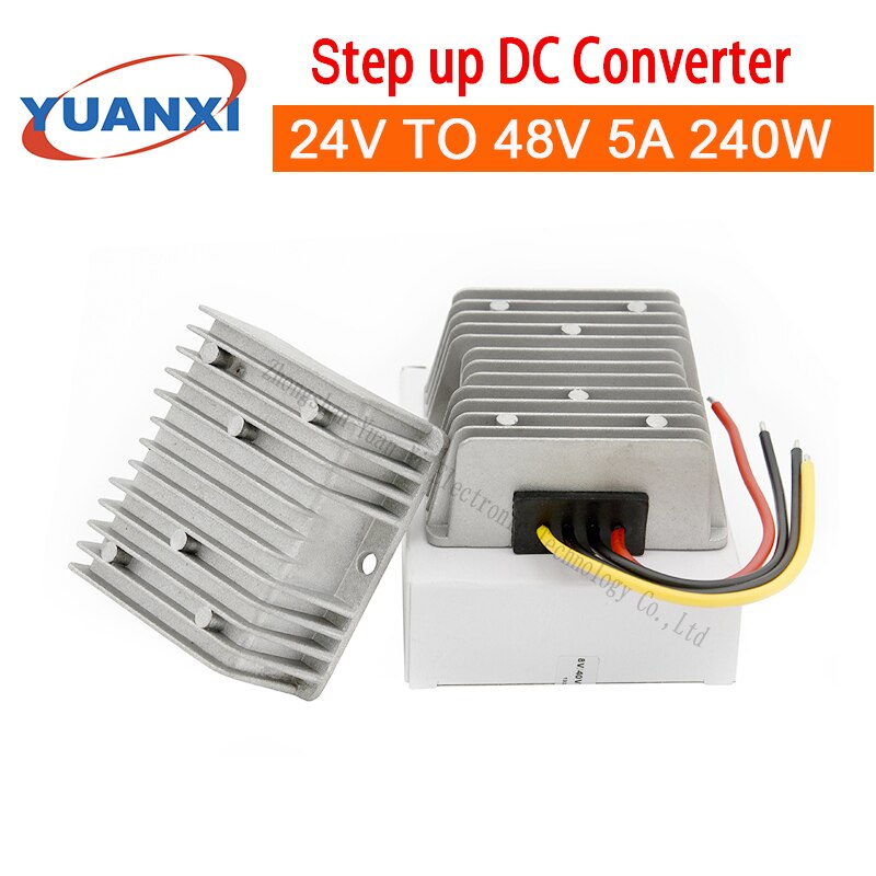 Convertidor de CC de 240W de 24V a 48V, 5A, 240W, convertidor de CC