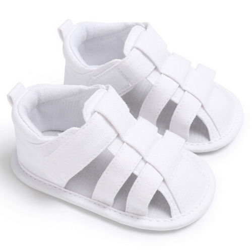 Pudcoco Peuter Pasgeboren Kinderen Baby Jongens Canvas Soft Sole Crib Sneakers Sandalen Schoenen Mode Baby Schoenen: WHITE / 0-6 months
