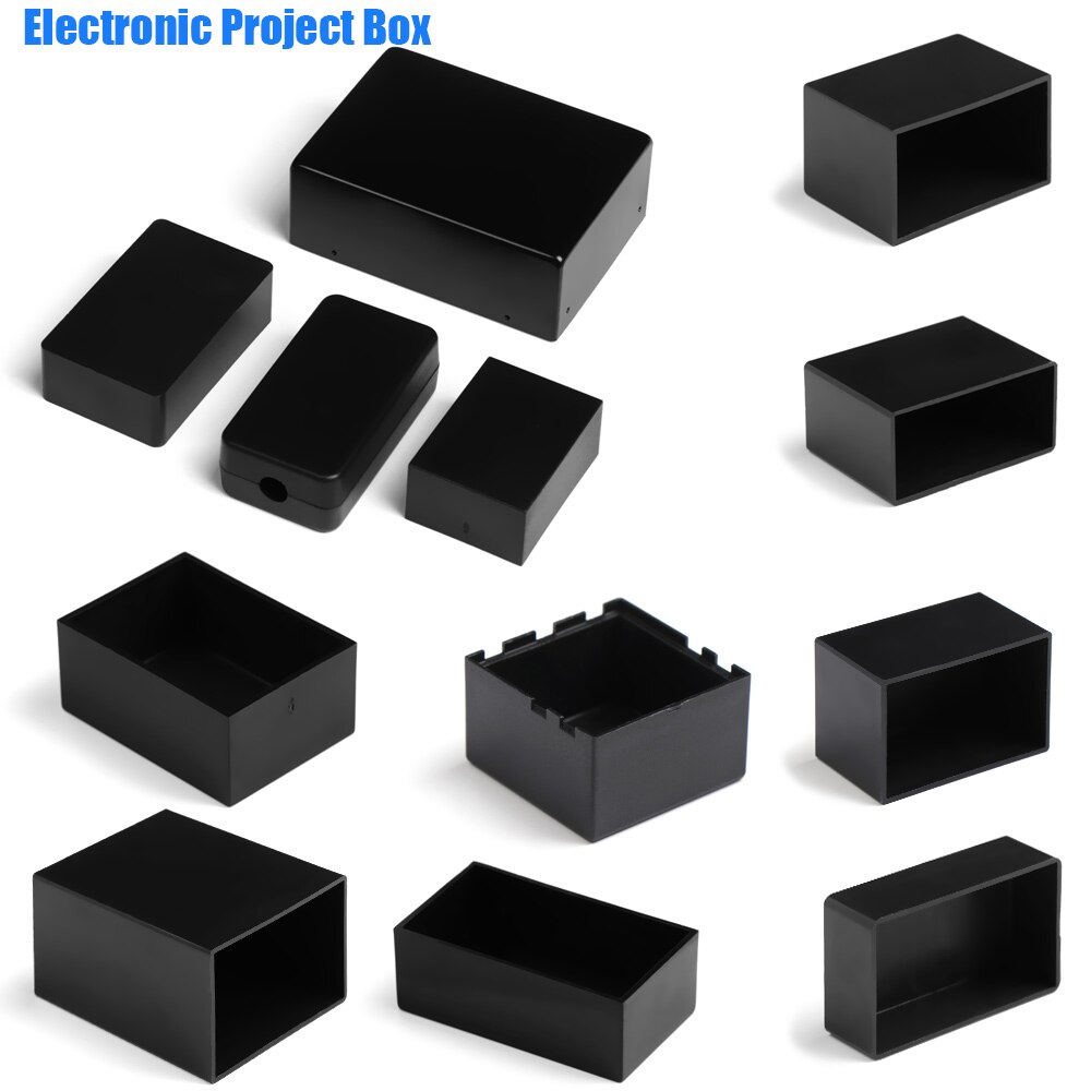 Boîtier de projet électronique en plastique ABS noir, boîtier d'instruments de bricolage étanche de , 14 tailles Choo