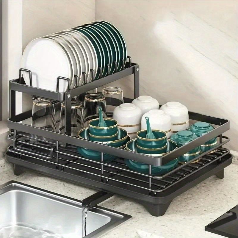 Huishoudelijke keukenkom en schotel opbergrek, afvoermand, kom en schotel, afvoerrek, eetstokjes, afvoerbak opbergdoos cocina