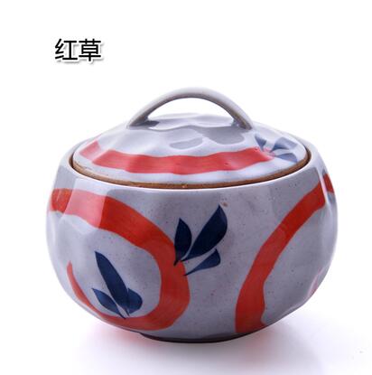 Japan Stijl Hand Schilderen Keramische Slowcooker Met Deksel Water weerstand Kookpan Ei Kom Dessert: WHITE