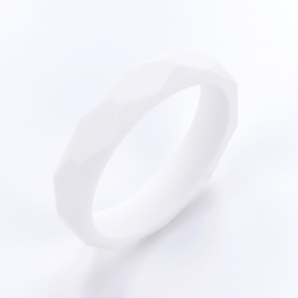 Lofca 1pc tandningsarmband silikon babyarmband bitring armband aldut storlek tuggleksak silikonpärlor amningssmycken: Snö