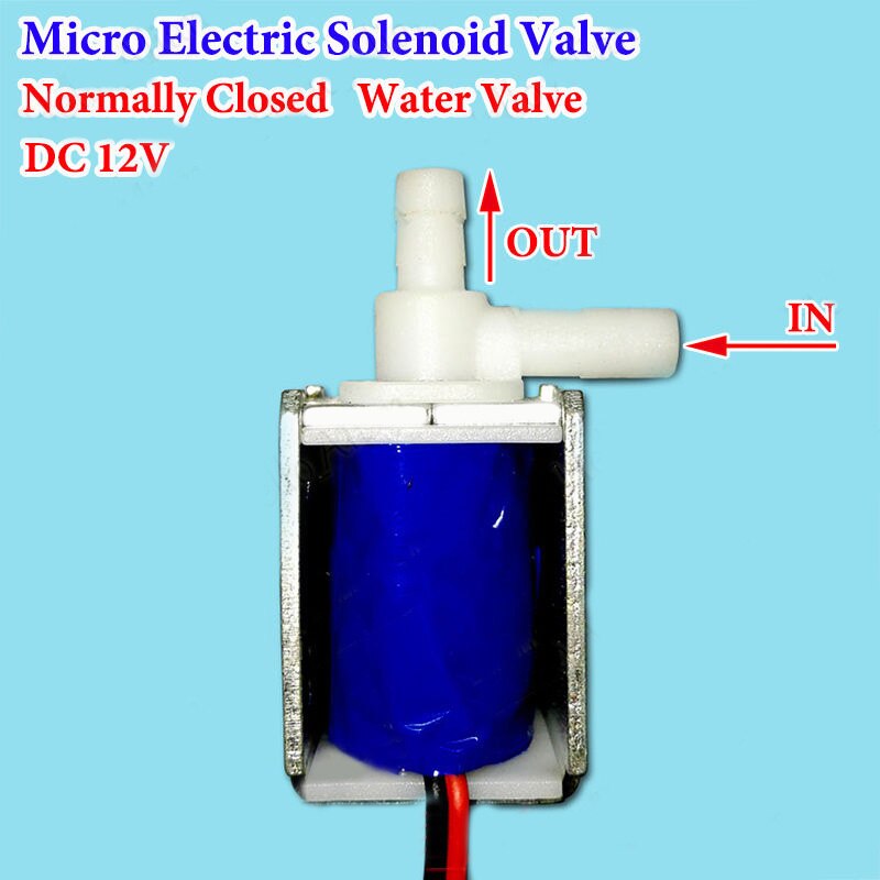 DC 12V Micro Electric Solenoid Valve N/C Normally Closed Mini Water Air Valve Car Auto Replacement Parts