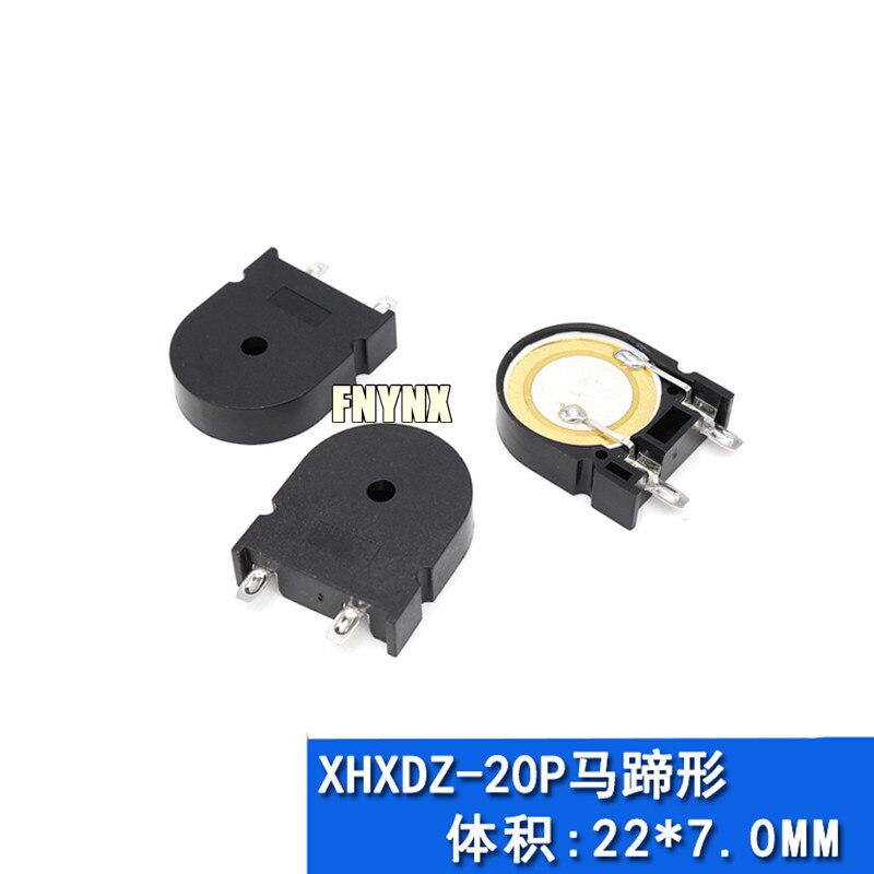 100PCS 20P AC Piezoelectric Buzzer For Microwave Oven 2207 Vertical Passive Direct Insertion Buzzer