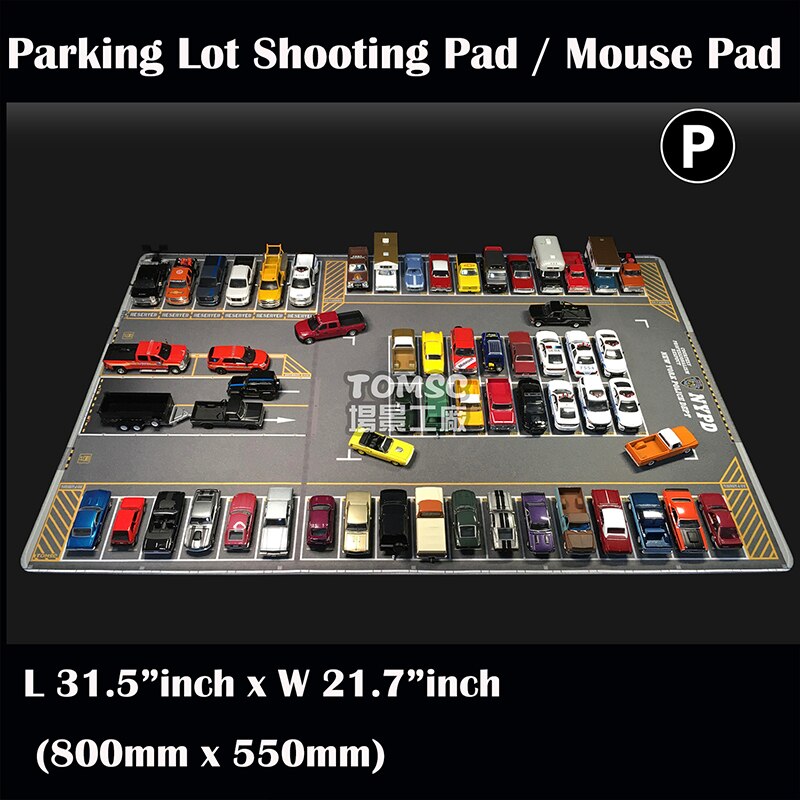 Model Car 1:64 Parking Lot Mat Vehicle Display Large Garage Mouse Pad Table Mat Vehicle Display Station