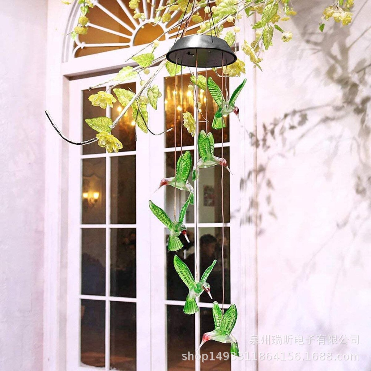 Solar Wind Chimes Hummingbird Rice Bells Wind Chimes Butterfly Heart-shaped Dragonfly Decorative Lights Solar Landscape Lights