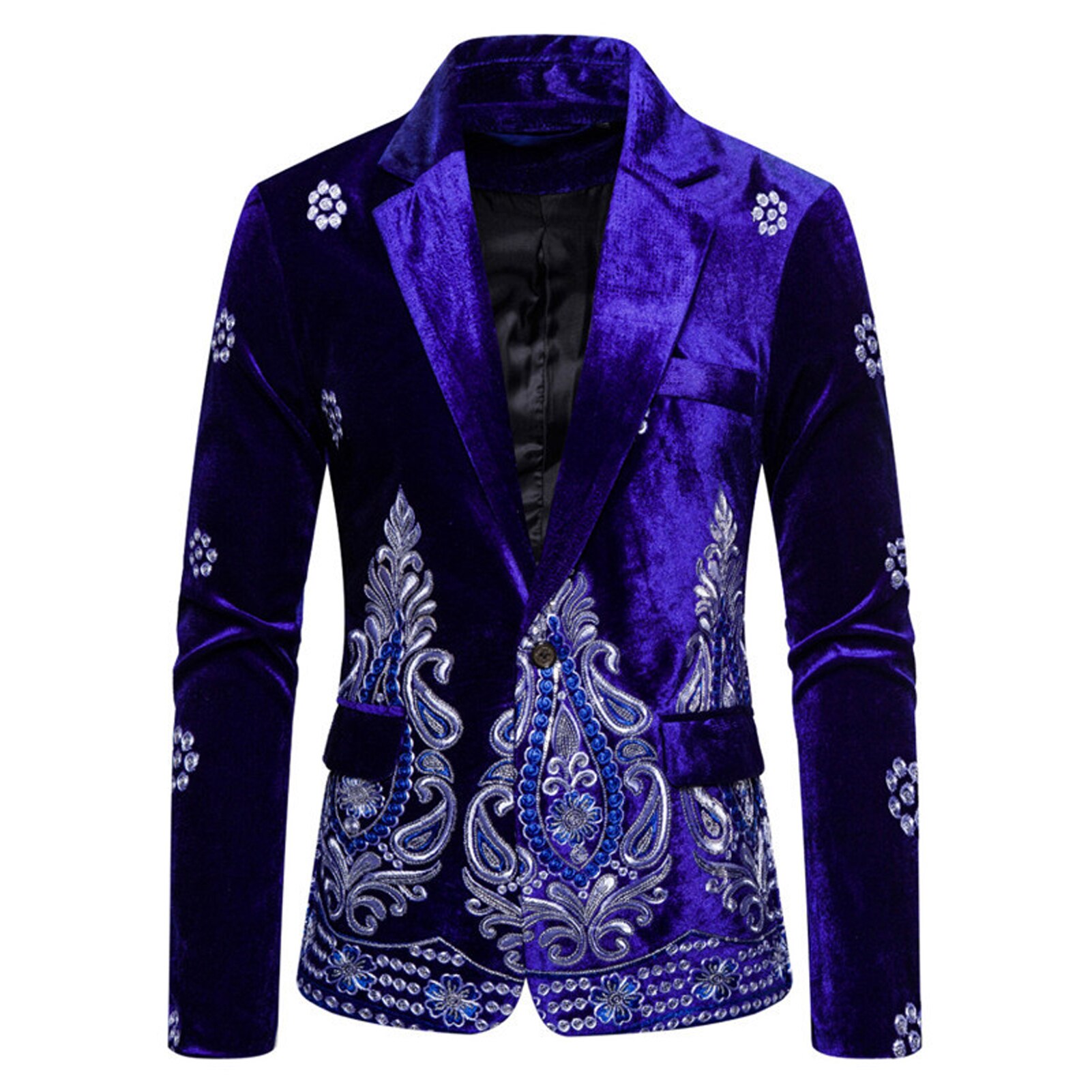 Business Suit Velvet Embroider Coat Men Cloth for Marriage