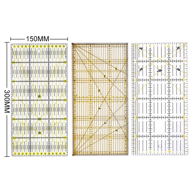 Quilten liniaal diy tekenlinialen voor kinderen studenten kantoor school naaien acryl patchwork doek quilten tuler multifunctioneel