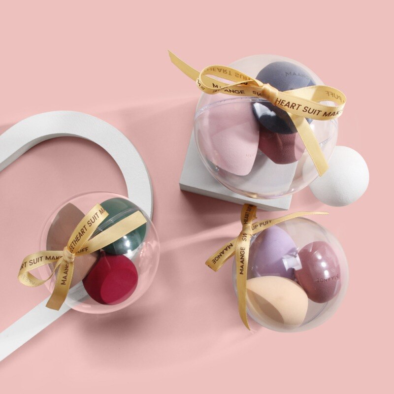 Christmas Makeup Blender Set Waterdrop Makeup Sponge Puff Sponges Cosmetic Powder Face Foundation Sponge Makeup Blend 3 Pcs