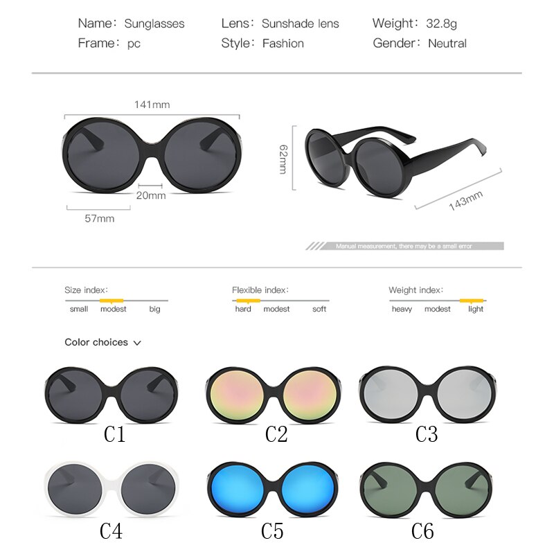 Punk runde vandre solbriller kvinder kører solbriller solbriller kvinder gafas de sol de los hombres  uv400