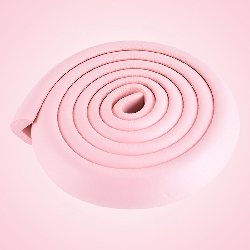 Barnsäkerhetshörnskydd bord skrivbord kantskyddslist barn säkert skydd tejp möbler hörn vinkelskydd 2m: Rosa