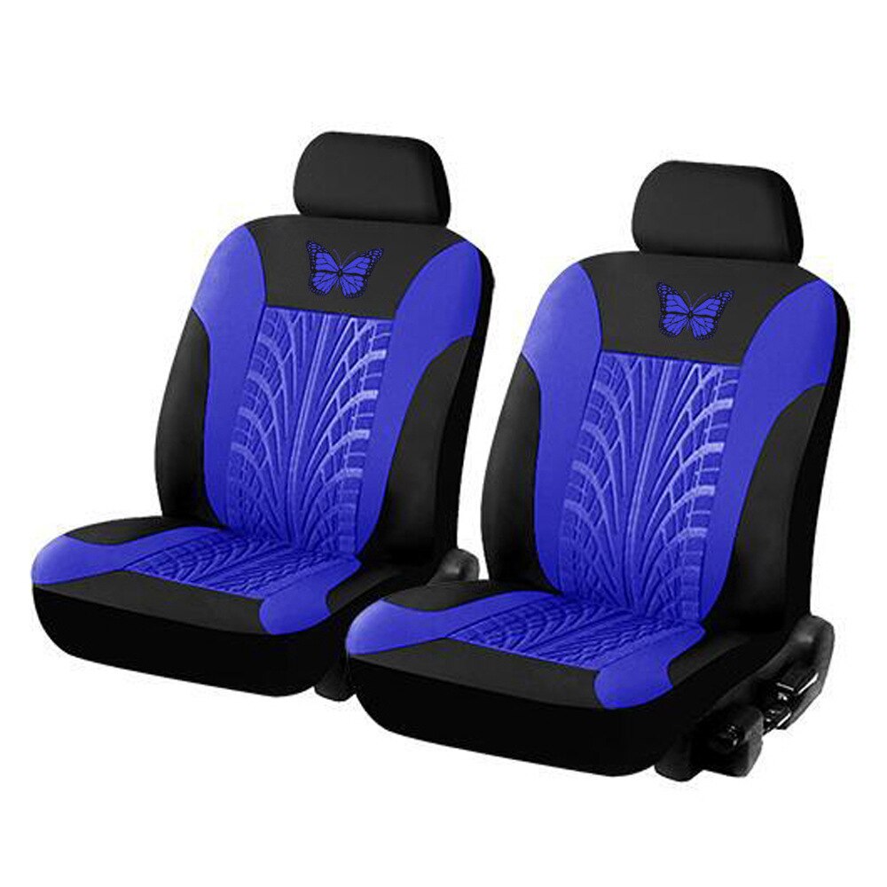 Funda de protección de coche para asiento de coche, de mariposa Universal para las cuatro estaciones, 9 Uds.: Blue2pcs