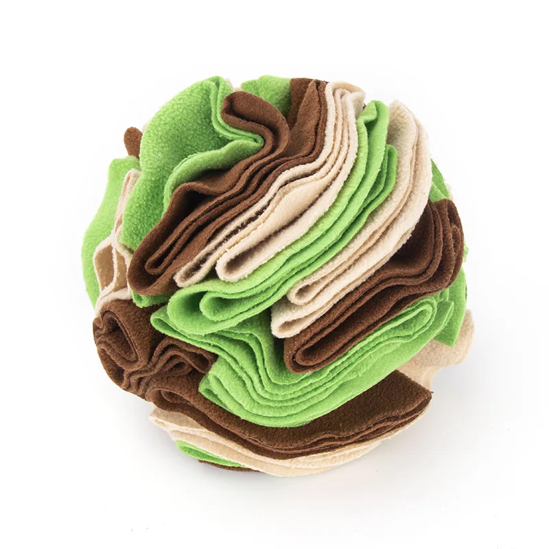 Dog Sniffing Ball Puzzle Toys Increase IQ Slow Dispensing Feeder Foldable Dog Nose Sniff Toy Pet Training Games Intelligence Toy: S / Red