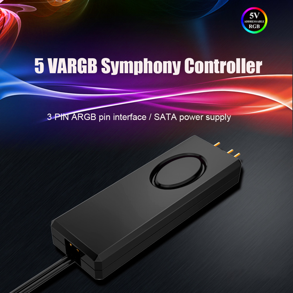 ARGB Controller Computer Tragbare Für 3Pin 5V Fall Office Home LED Beleuchtung Universal Kühlsystem Trab Lampe SATA Pin