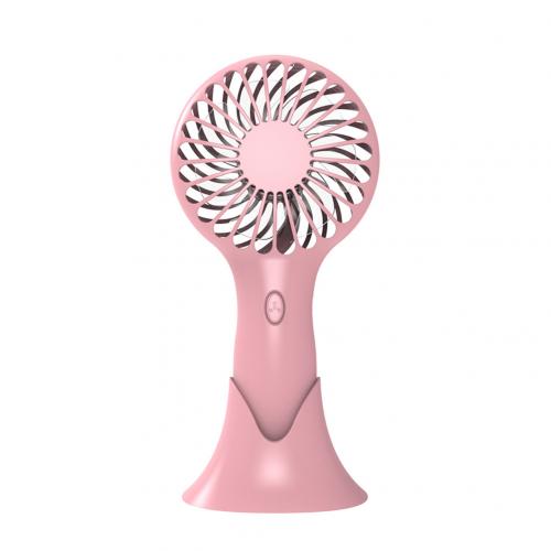 Mini Handheld Personal Portable Foldable USB Rechargeable Battery Operated Electric Fan Desktop Cooling Fan: Pink