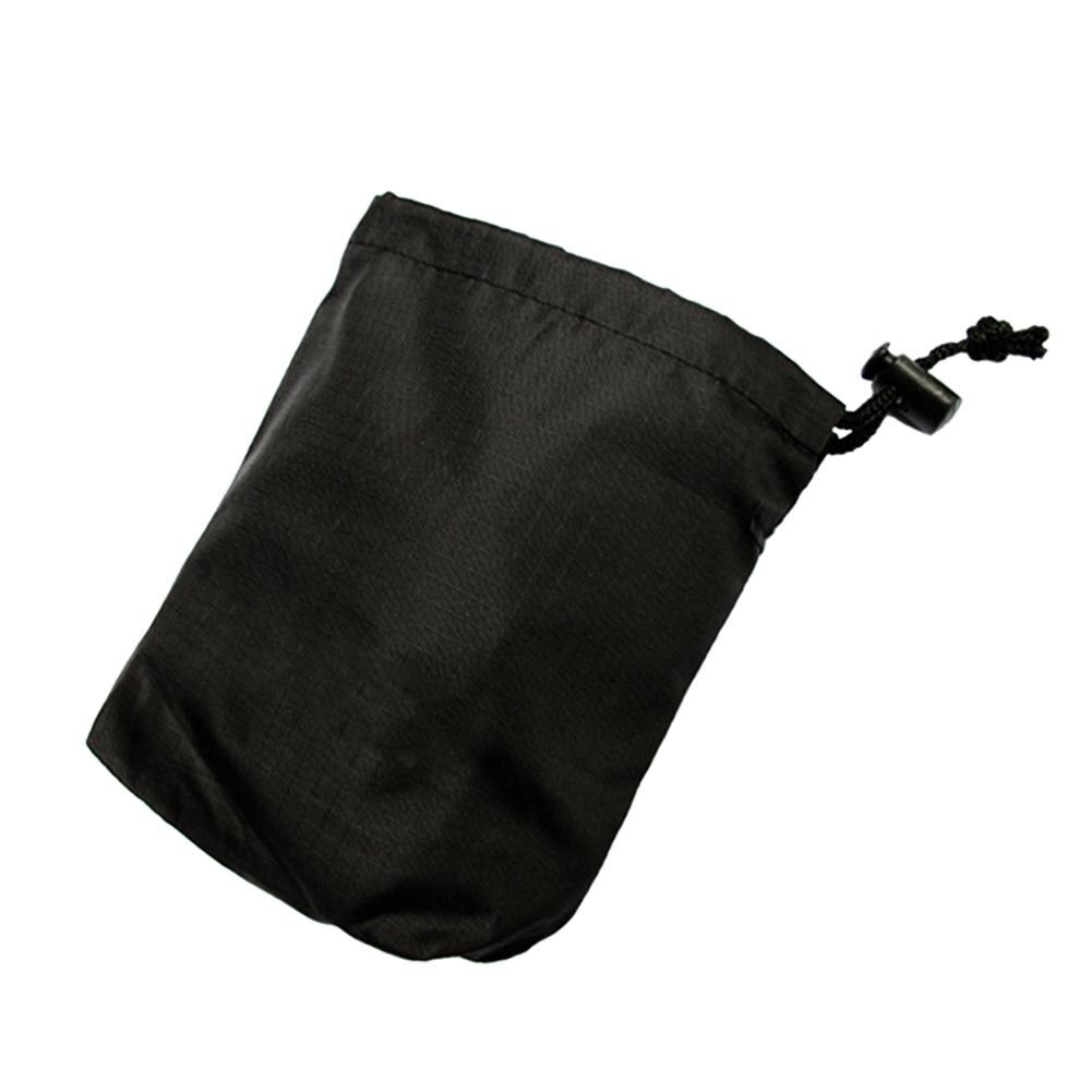 Leuke Mini Outdoor Camping Klimmen Draagbare Trekkoord Opbergtas Gadget Pouch: Black