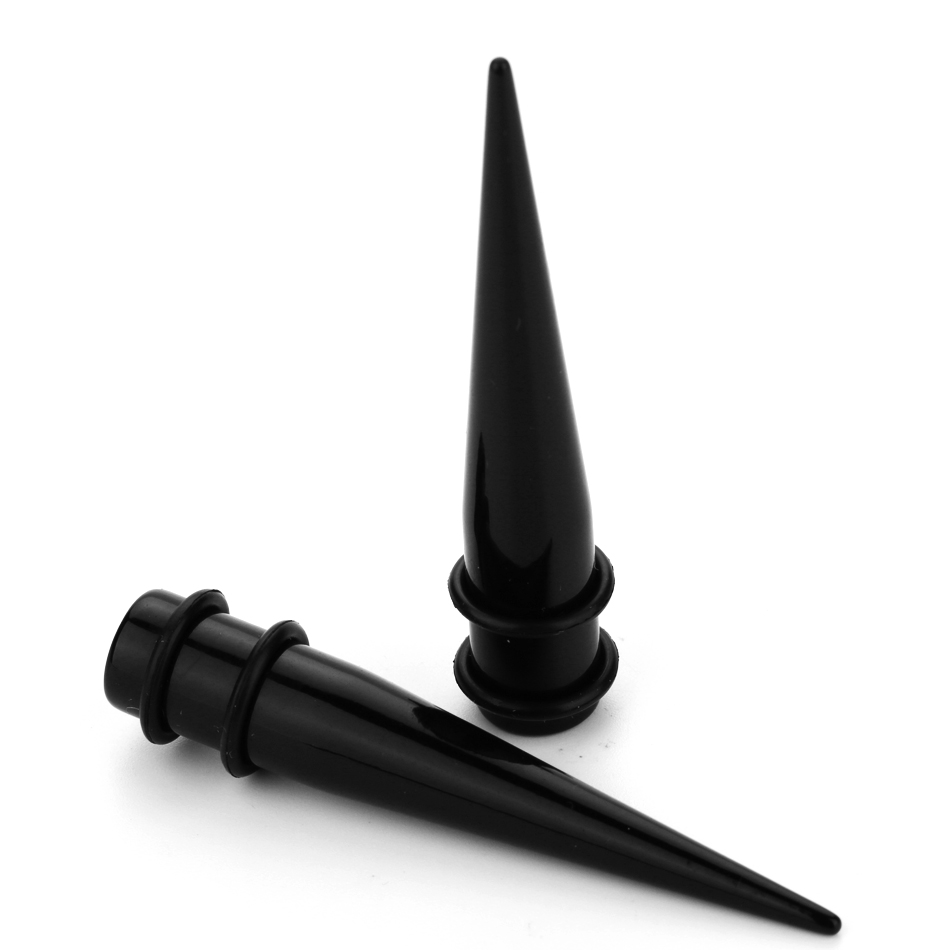 1Pc 7mm 9mm Black Acrylic Ear Tapers Stretcher Ear Plugs and Tunnels Piercing Expanders Gauges Earrings Body Jewelry