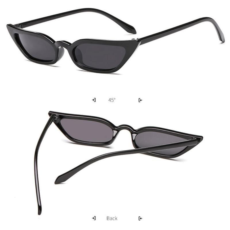 Cat 'S Eye Zonnebril Mode Uv 400 Zonnebril Kleine Frame Persoonlijkheid Sharp Hoek Zonnebril