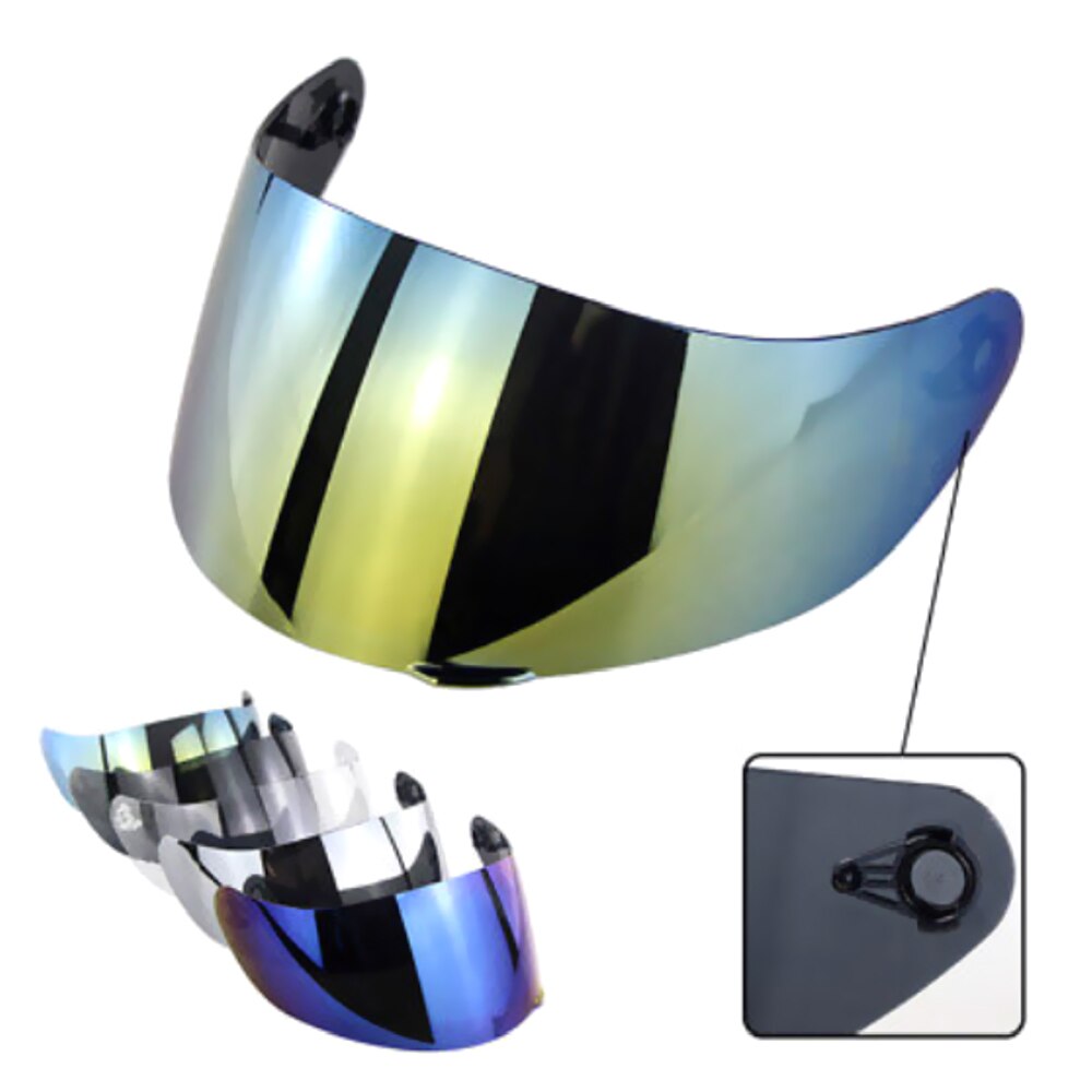 Visière complète de casque de moto, pare-vent, anti-rayures, pour AGV K1 K3SV K5: Gold