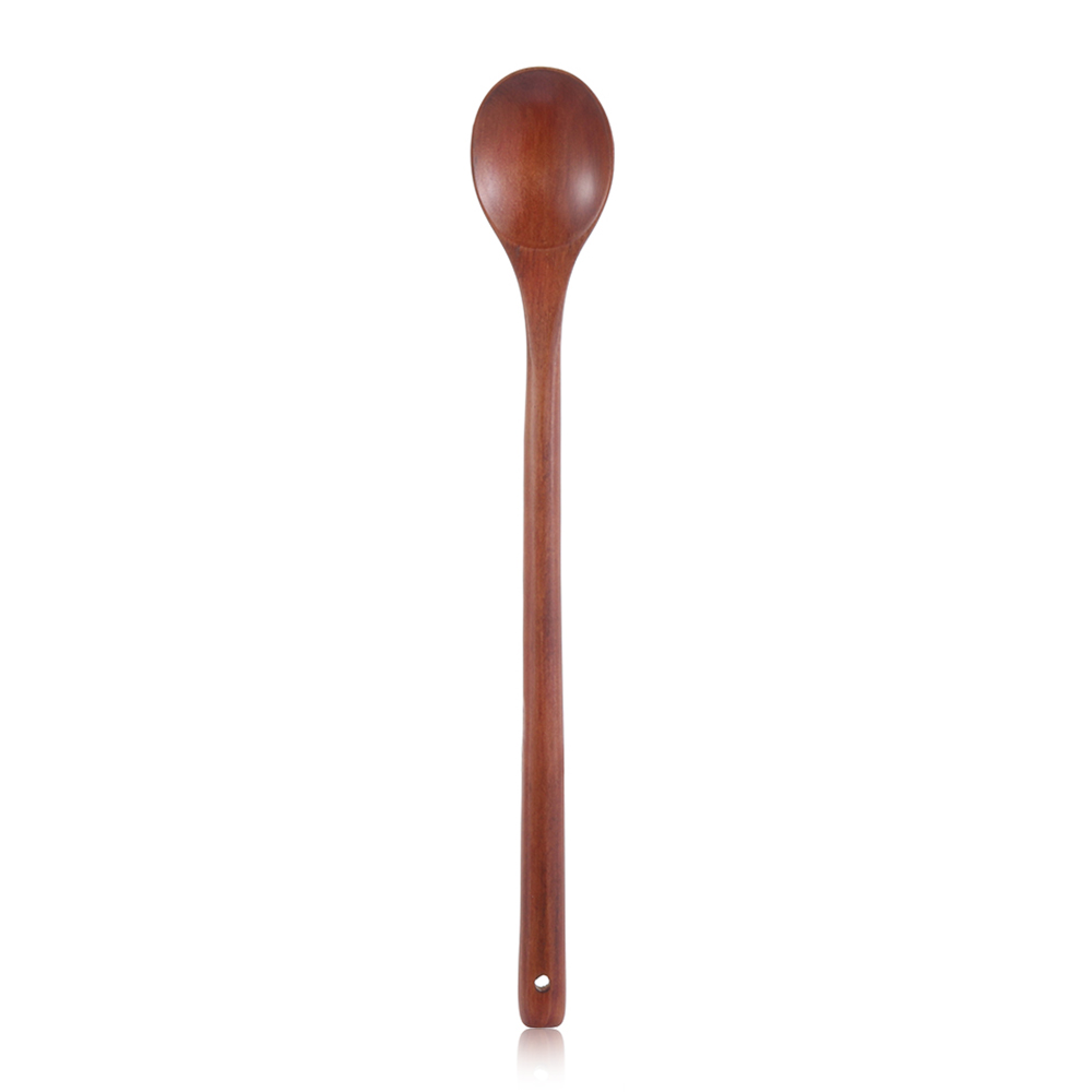 Wooden Long Handle Large Soup Scoops Cooking Scoop Natural Wood Spoon Soup Ladle Ramen Spoon Catering Tableware Kitchen Utensil: 2