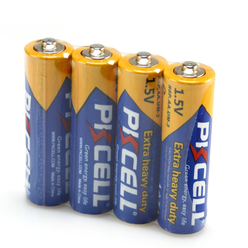 Pkcell 8 st  r6p 1.5v aa supertunga kol-zink batterier aa um -3 batteri